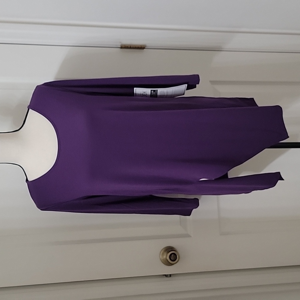 Wear Abouts Size XL Purple Asymmetrical Hem Tunic Top, NEW with Tags!